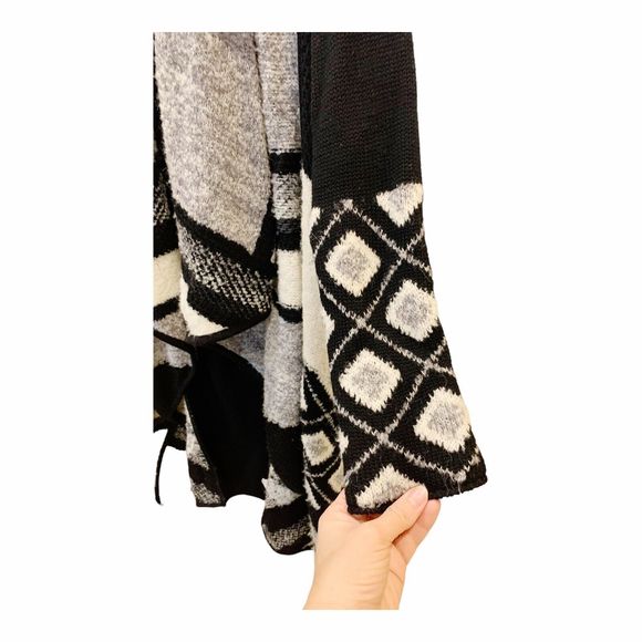 B10 Vince. Wool Blend Colorblock Pantrerend Longline Cardigan Sweater Sz S - Picture 11 of 12